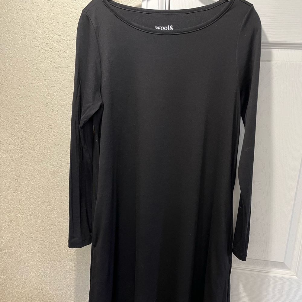 Wool& sz M long Rowena swing dress